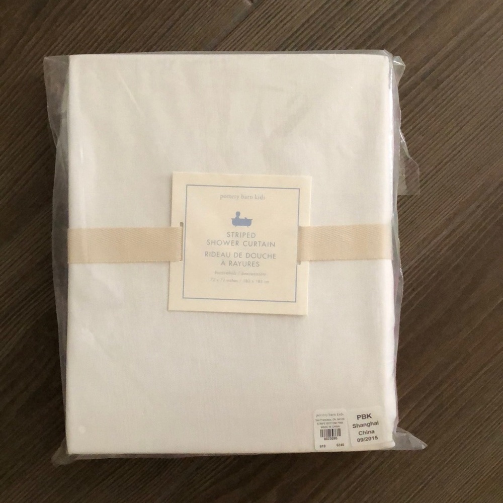 Pottery Barn kids shower curtain
